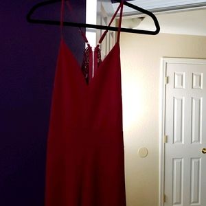 Burgandy sexy jumpsuit